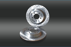 Punching/scribing brake discs